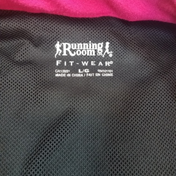 Running Room Windbreaker Jacket pink and black Size Large - Picture 3 of 8